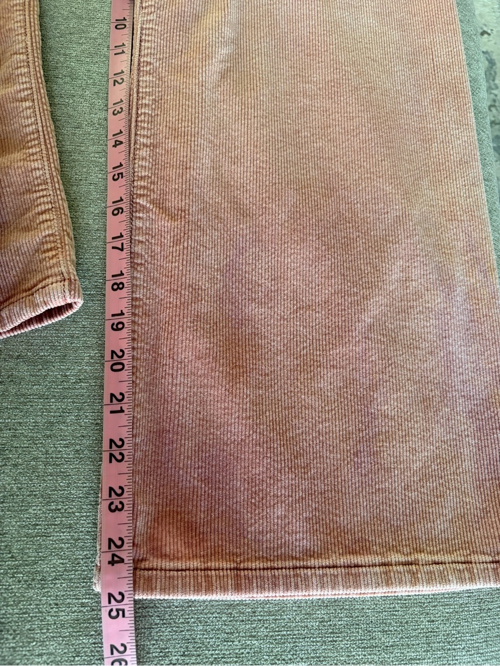 Pilcro Ultra High-Rise Cropped Wide-Leg Corduroy Pants Size 30 Dusty Rose - Picture 6 of 10